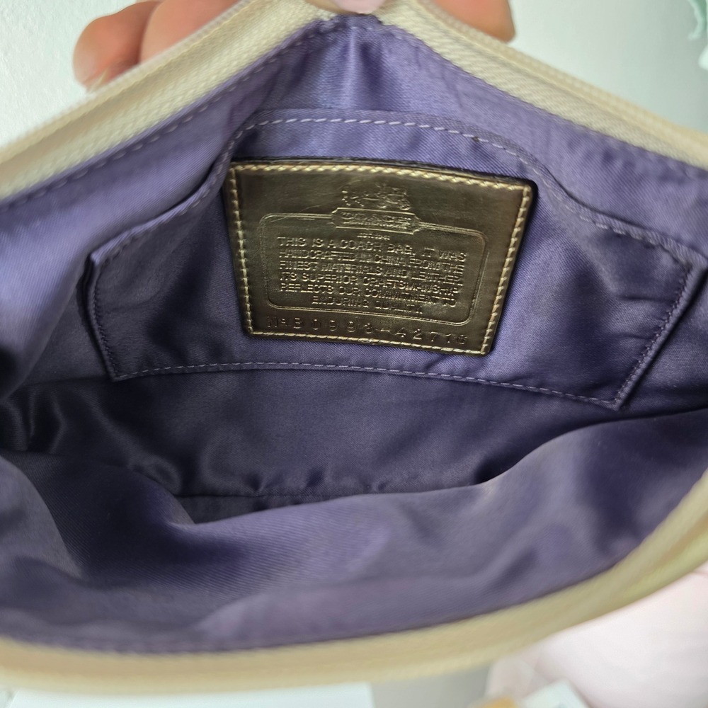 Coach Madison Shimmer Python Leather Wristlet Gol… - image 13